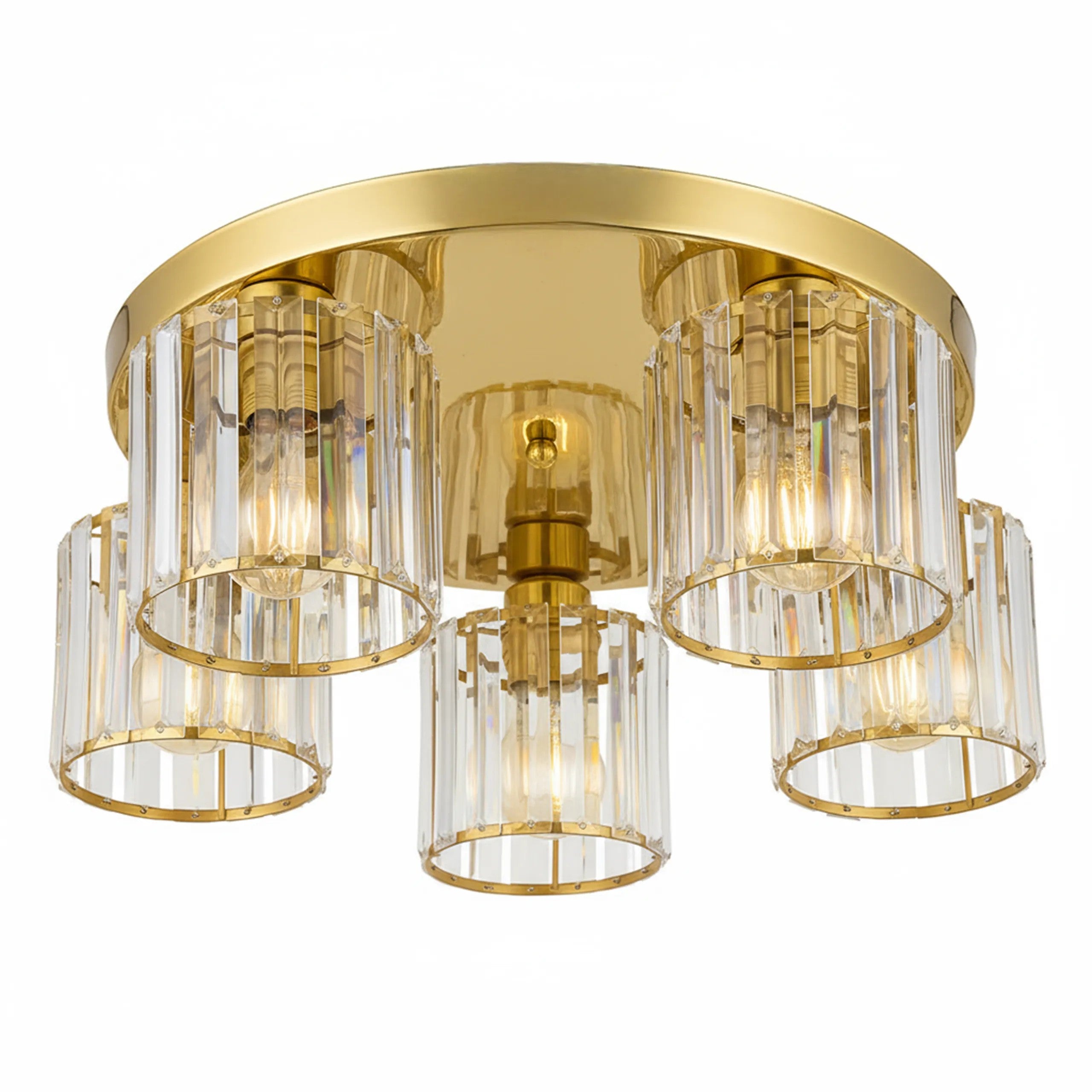 Lampa Sufitowa Kryształowa EBT024-5C ZŁOTA 1