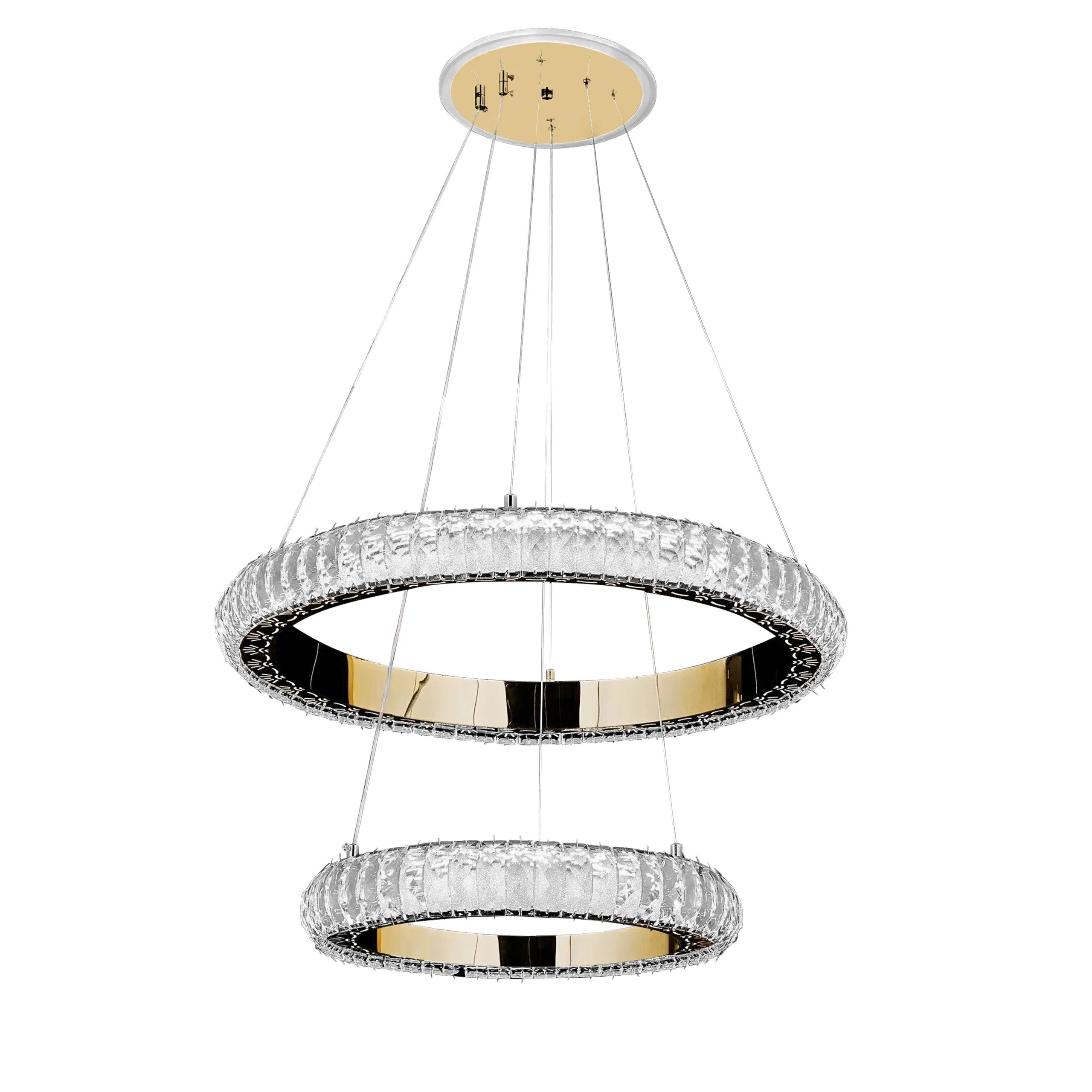 LAMPA WISZĄCA LED G043-2CP ZŁOTA 1