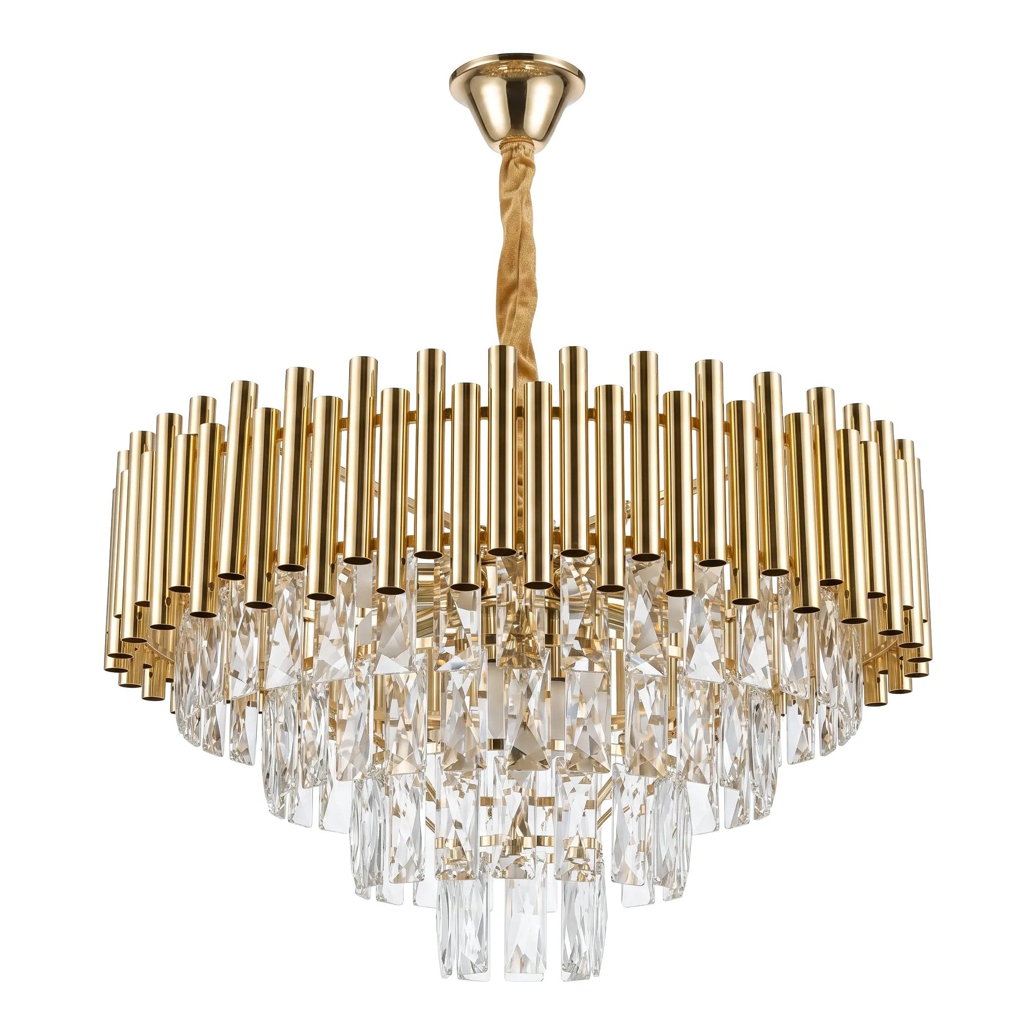 Lampa Wisząca Z Kryształami SWE103-CP Złota 1