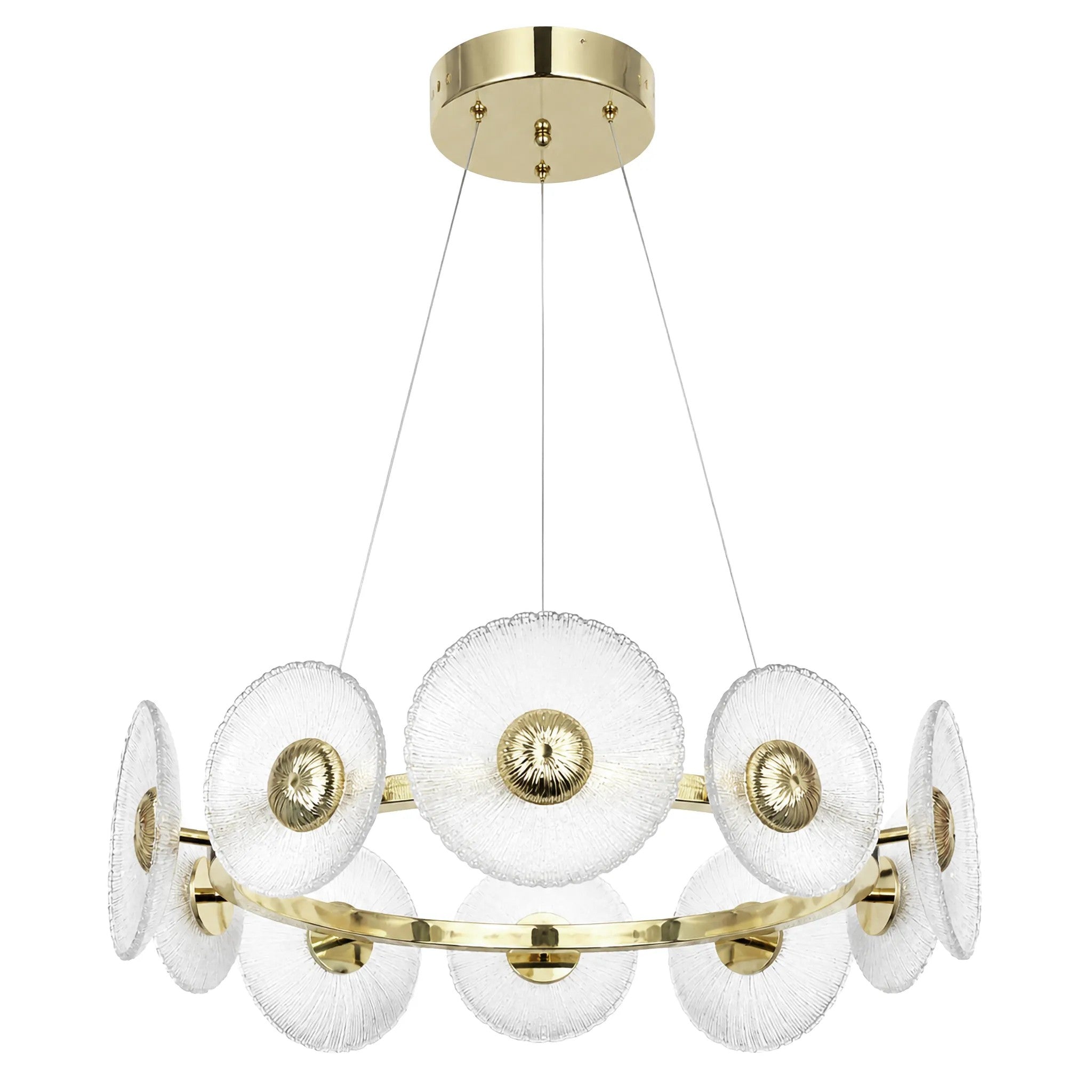LAMPA SUFITOWA WISZĄCA SWE071-CP 60cm ZŁOTA 1