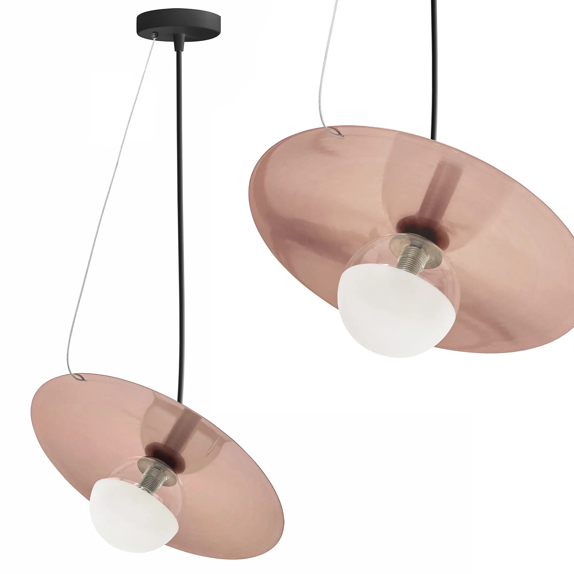 LAMPA SUFITOWA WISZĄCA APP1418-CP Czarna/różowe Złoto 1