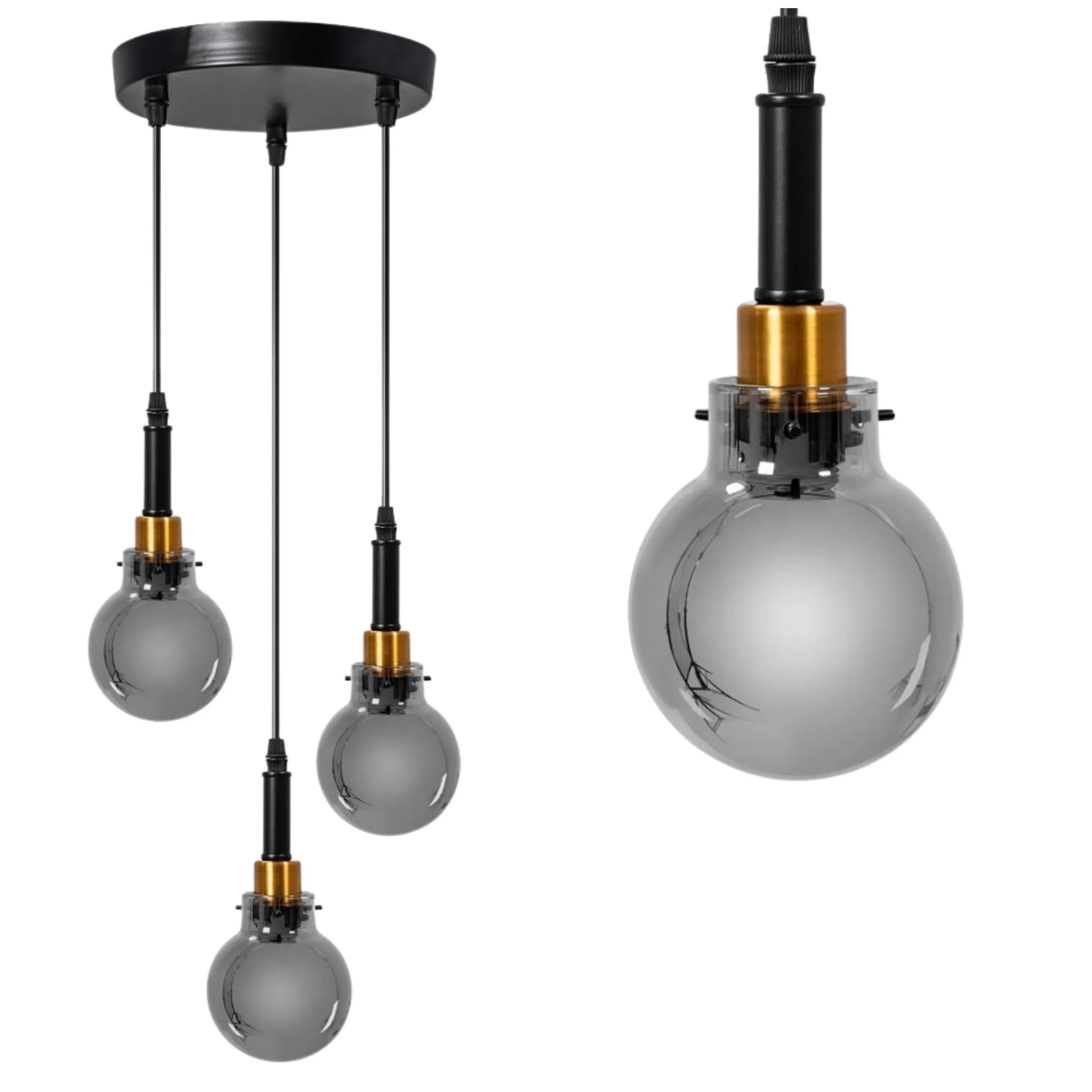 Lampa Wisząca APP1125-3CP Black Gold 1