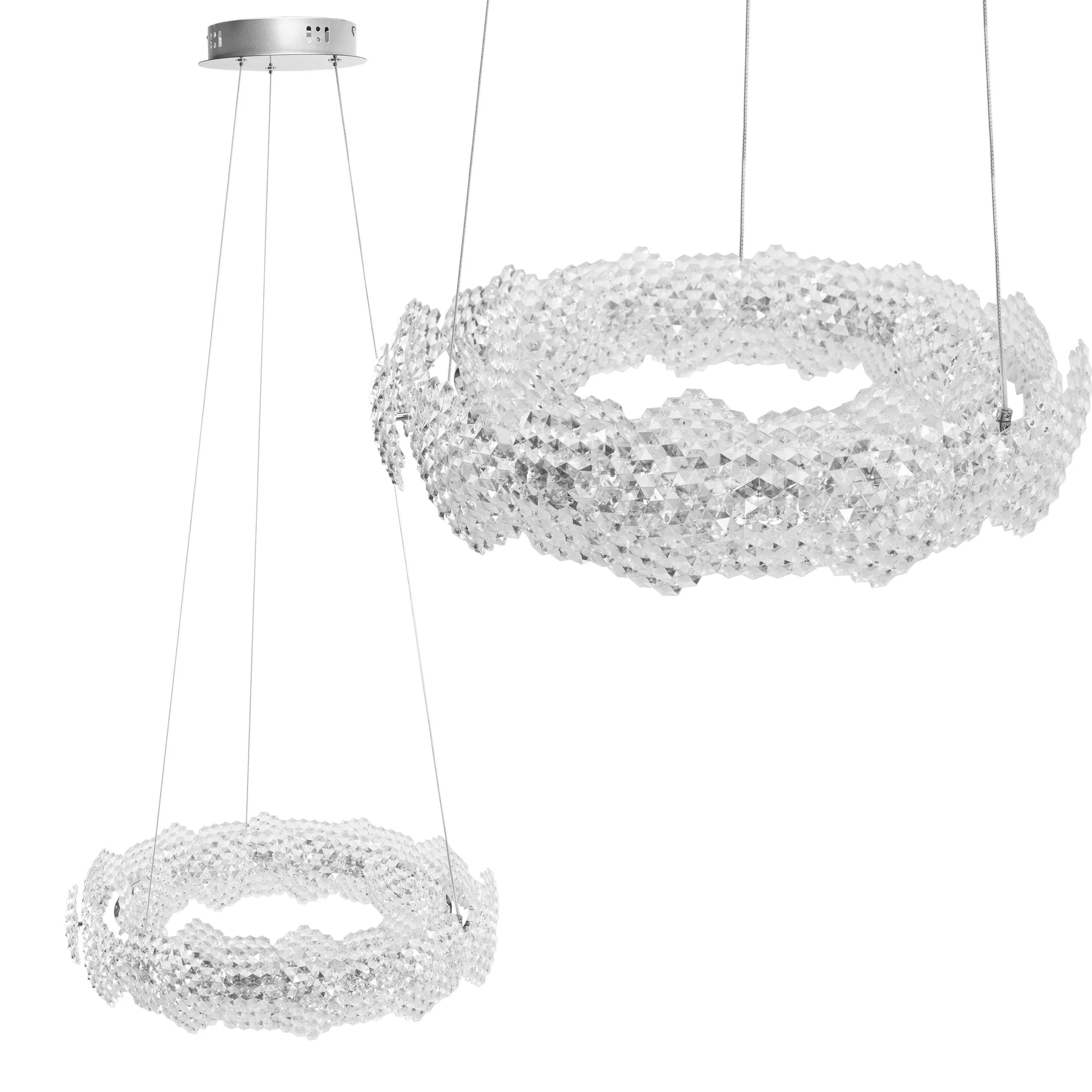 LAMPA WISZĄCA LED MS016-CP Chrom 47cm 1