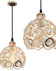 LAMPA WISZĄCA SUFITOWA KRYSZTAŁOWAA APP208-1C Złota 1