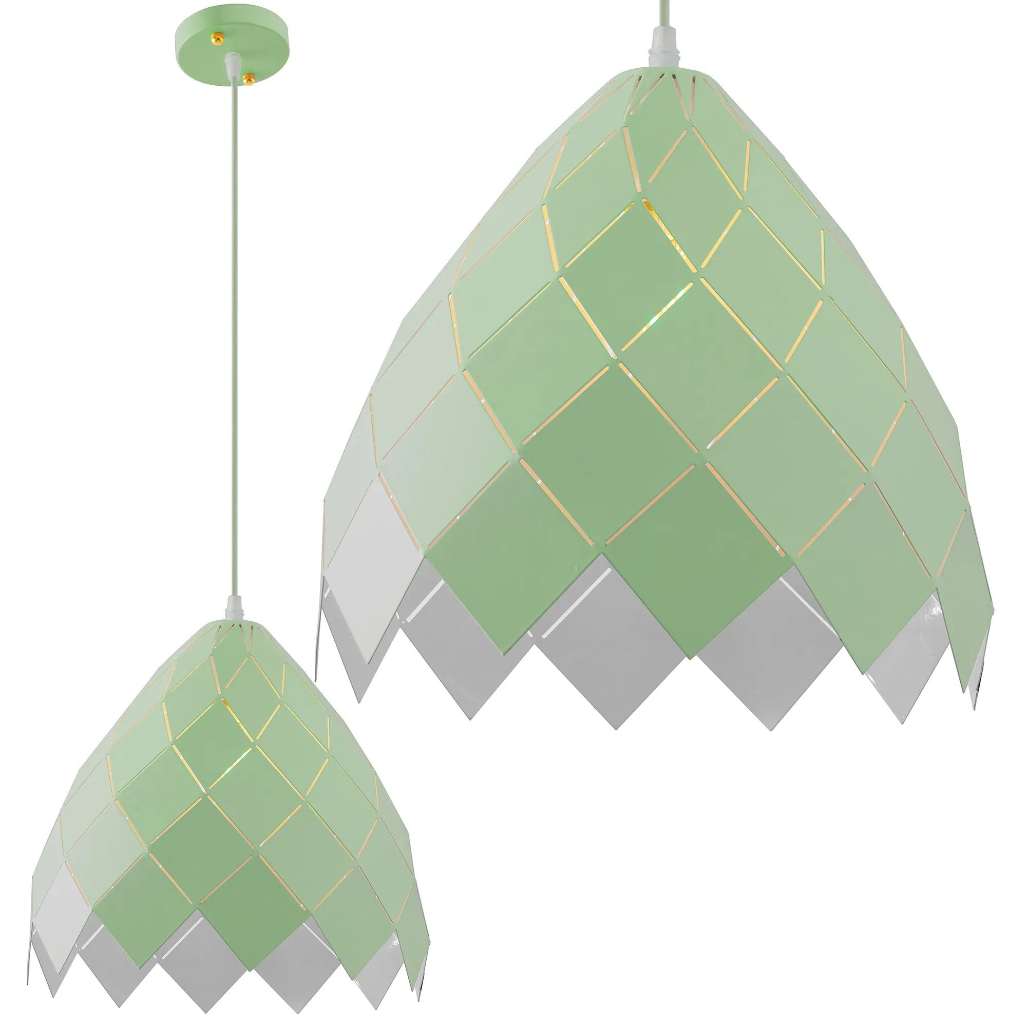 Lampa Sufitowa Wisząca Metalowa APP339-1CP Zielona 1