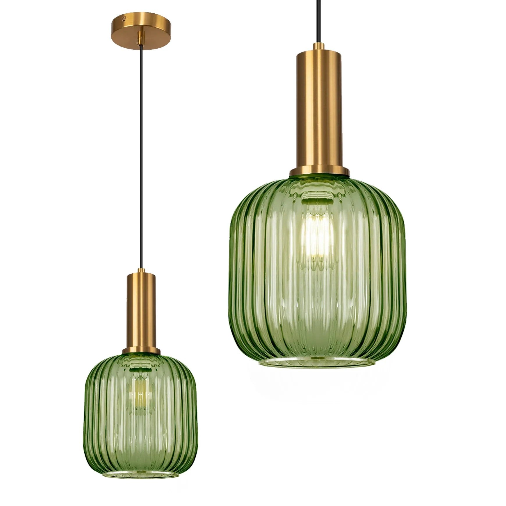 Lampa Sufitowa Wisząca Szklana APP462-1CP Zielona 1