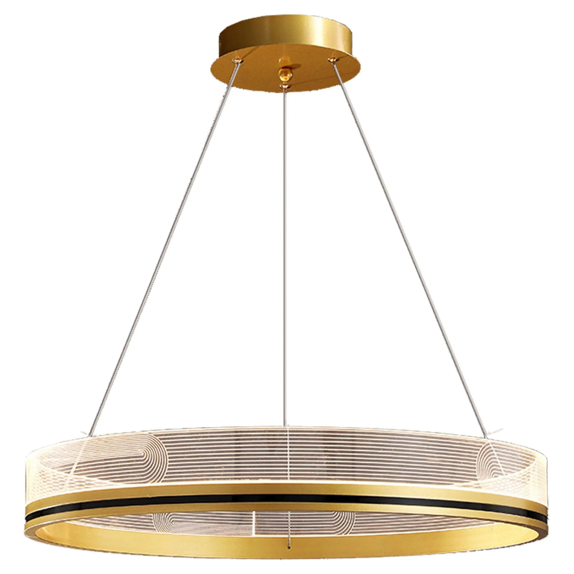 Lampa Wisząca APP1189-CP Złota 40cm 1