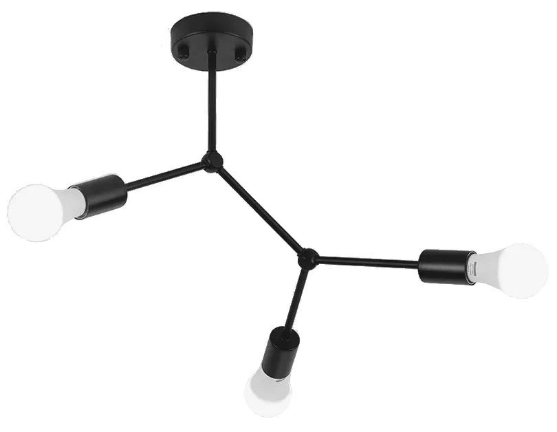 LAMPA SUFITOWA KLASYCZNA METAL LOFT APP736-3C Czarna 1