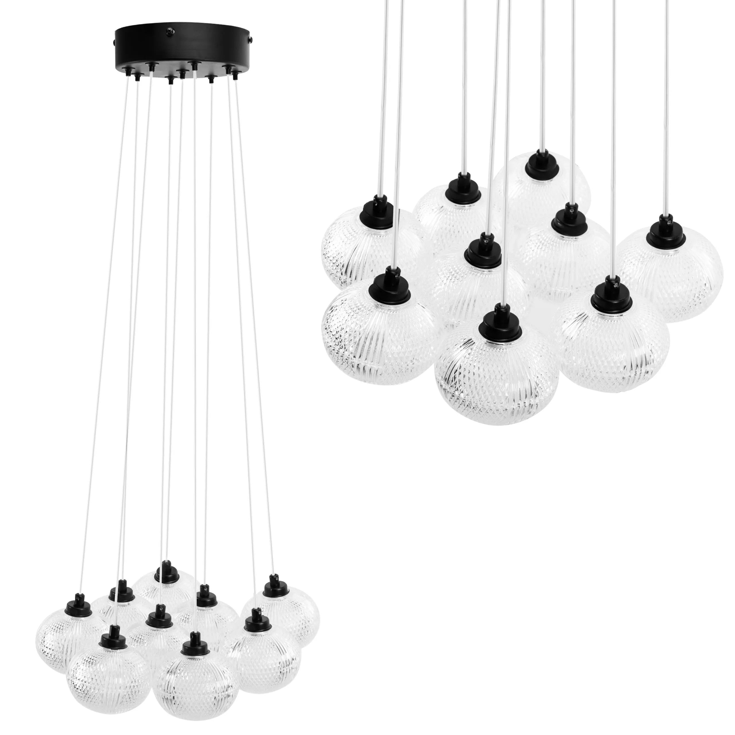 LAMPA SUFITOWA MS022-9CP Czarna 1