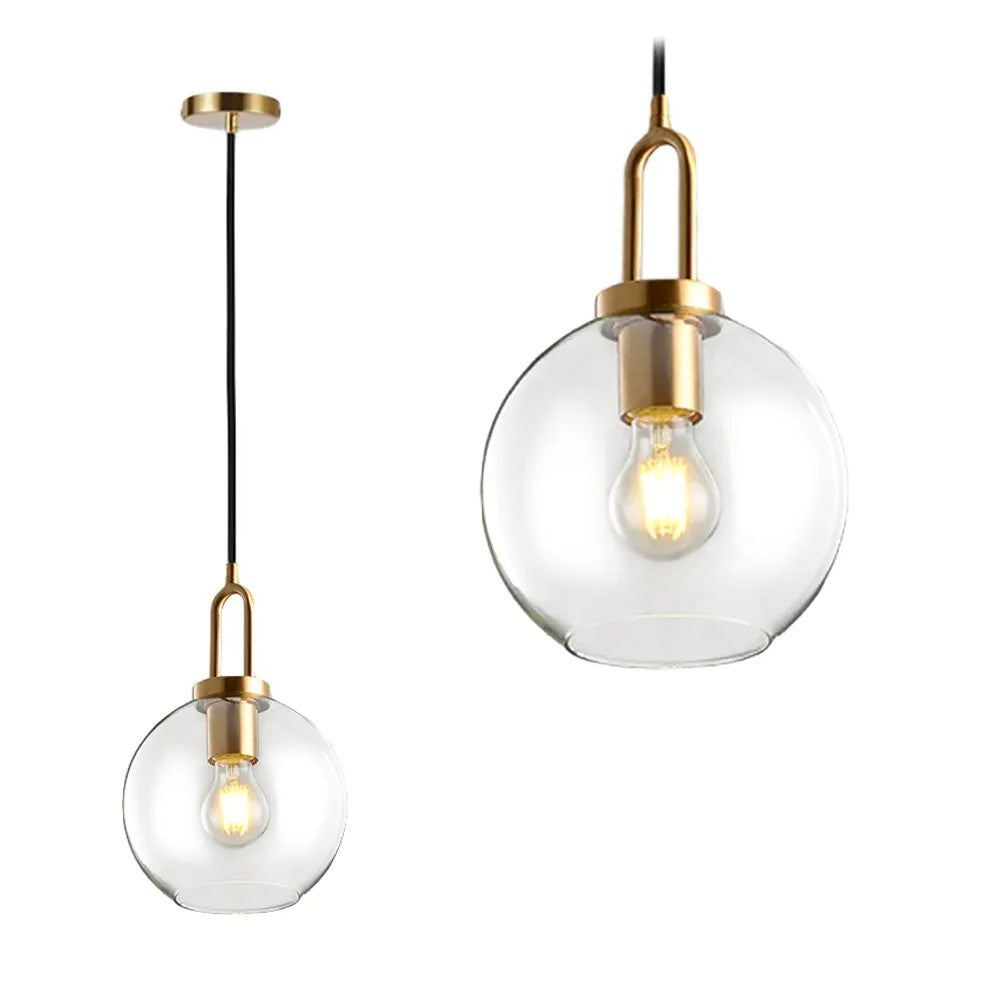 Lampa Sufitowa Wisząca Szklana Kula 20cm APP629-1CP 1