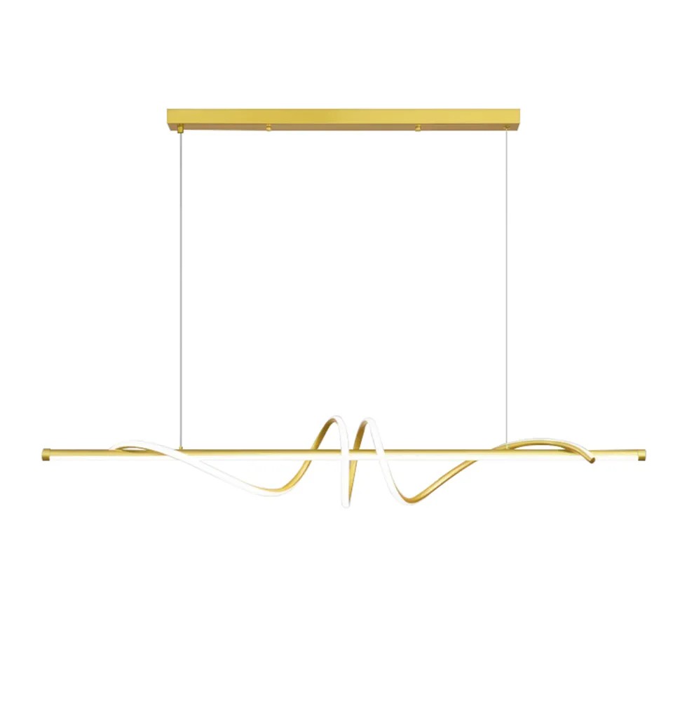 LAMPA SUFITOWA WISZĄCA LED LHJ024-CP 120 Cm ZŁOTA 1