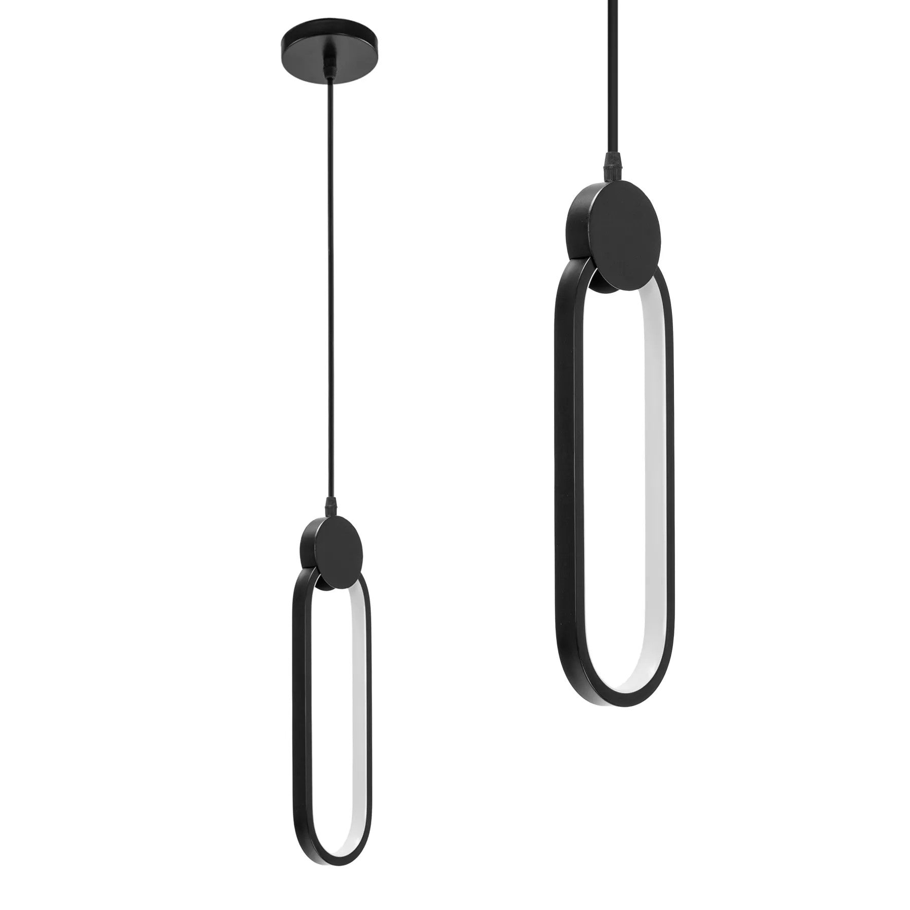 Lampa Sufitowa Wisząca LED APP851-CP Czarna 1
