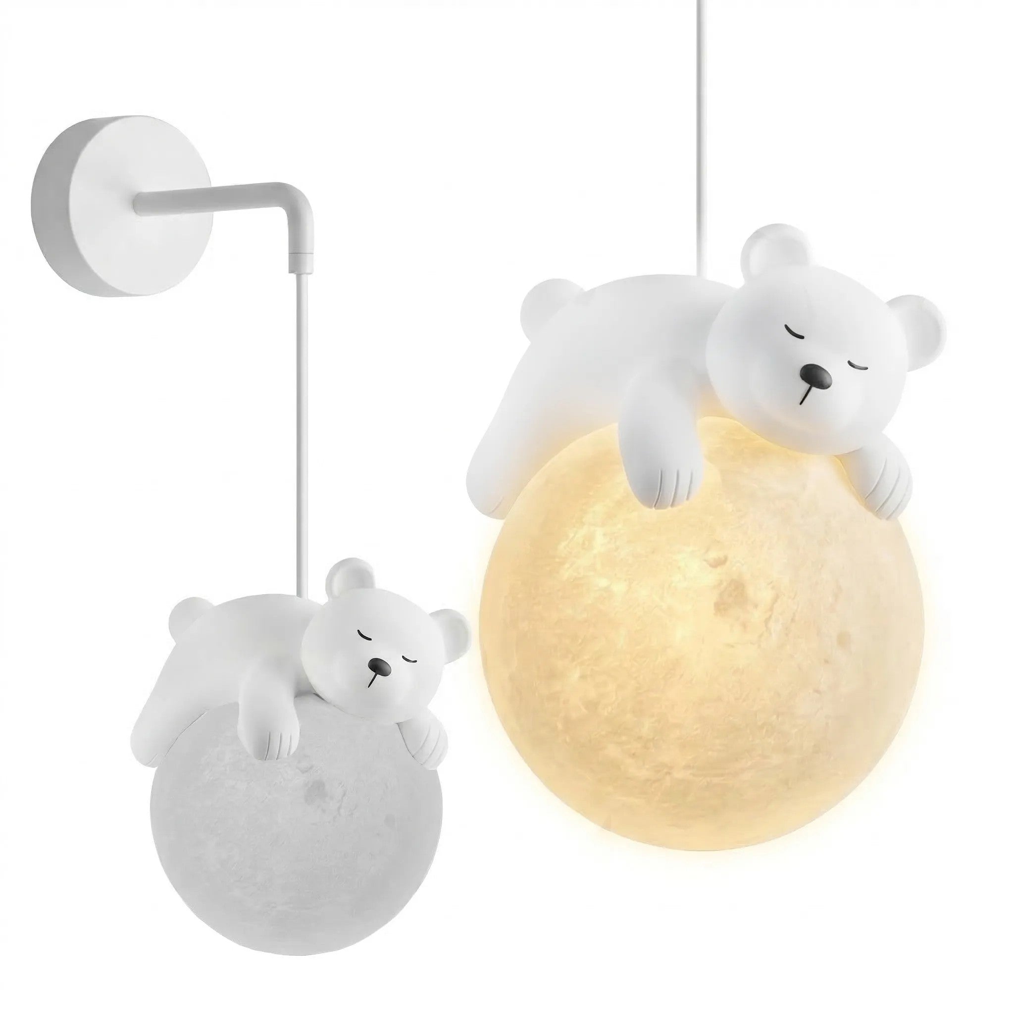 LAMPA ŚCIENNA KINKIET WHITE BEAR G161-1W 1