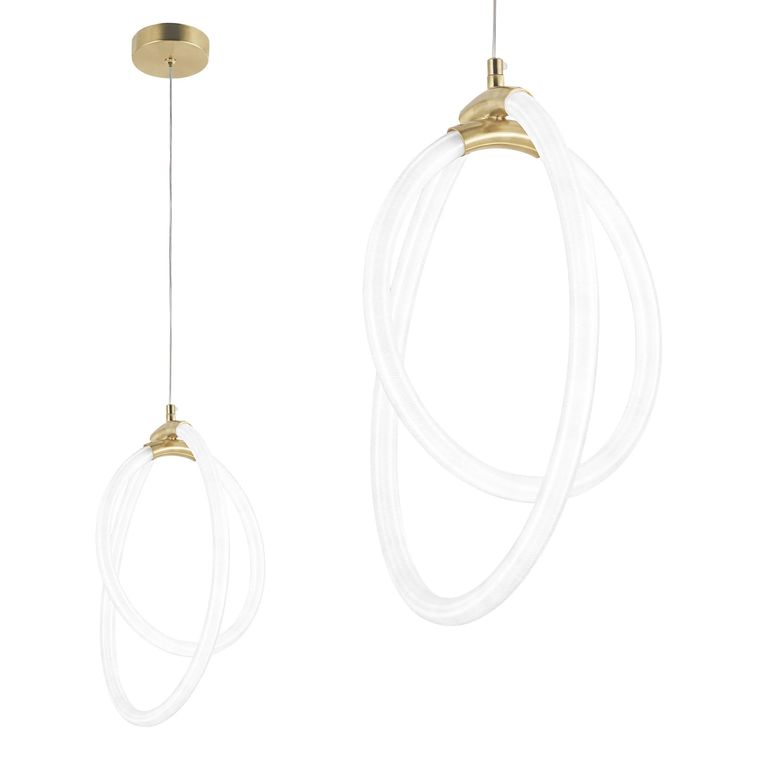LAMPA WISZĄCA LED G019-CP ZŁOTA 1