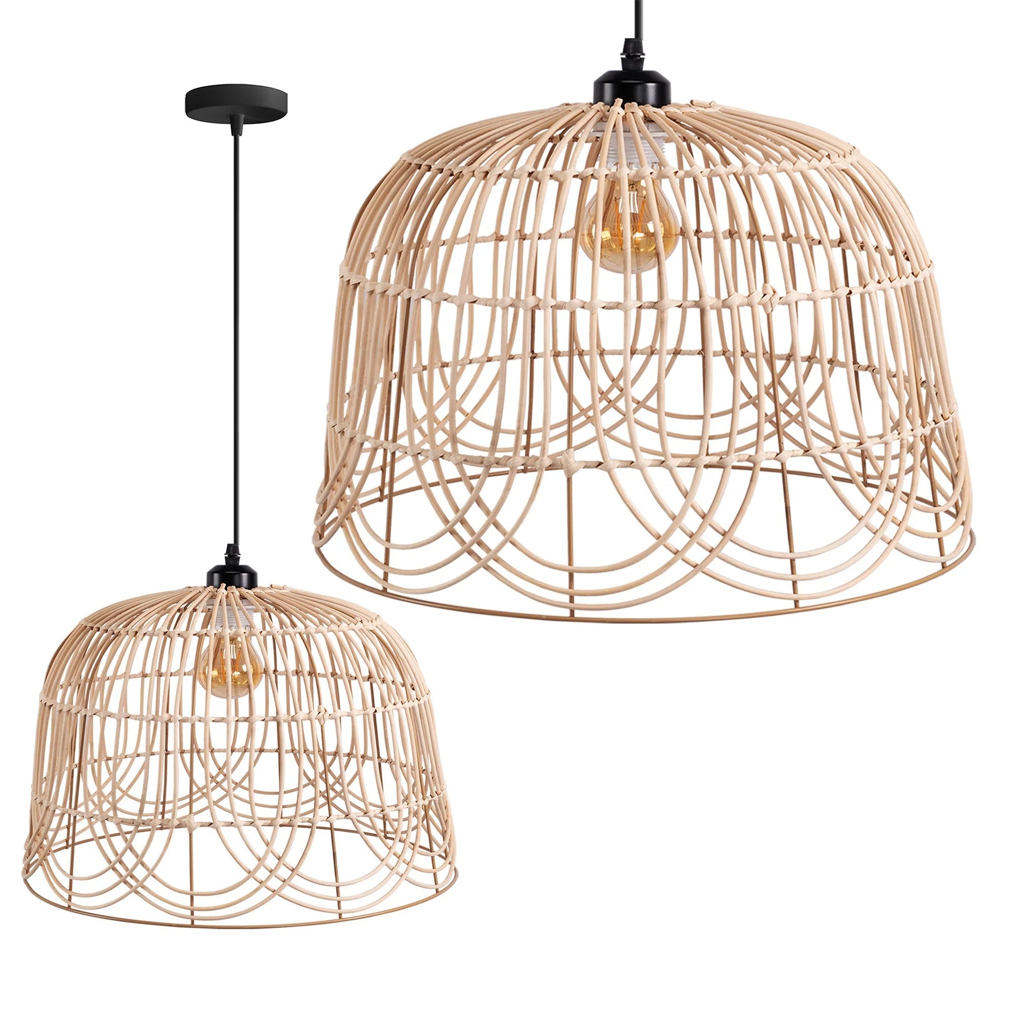 LAMPA SUFITOWA WISZĄCA NATURAL BOHO APP1351-1CP 30 Cm 1