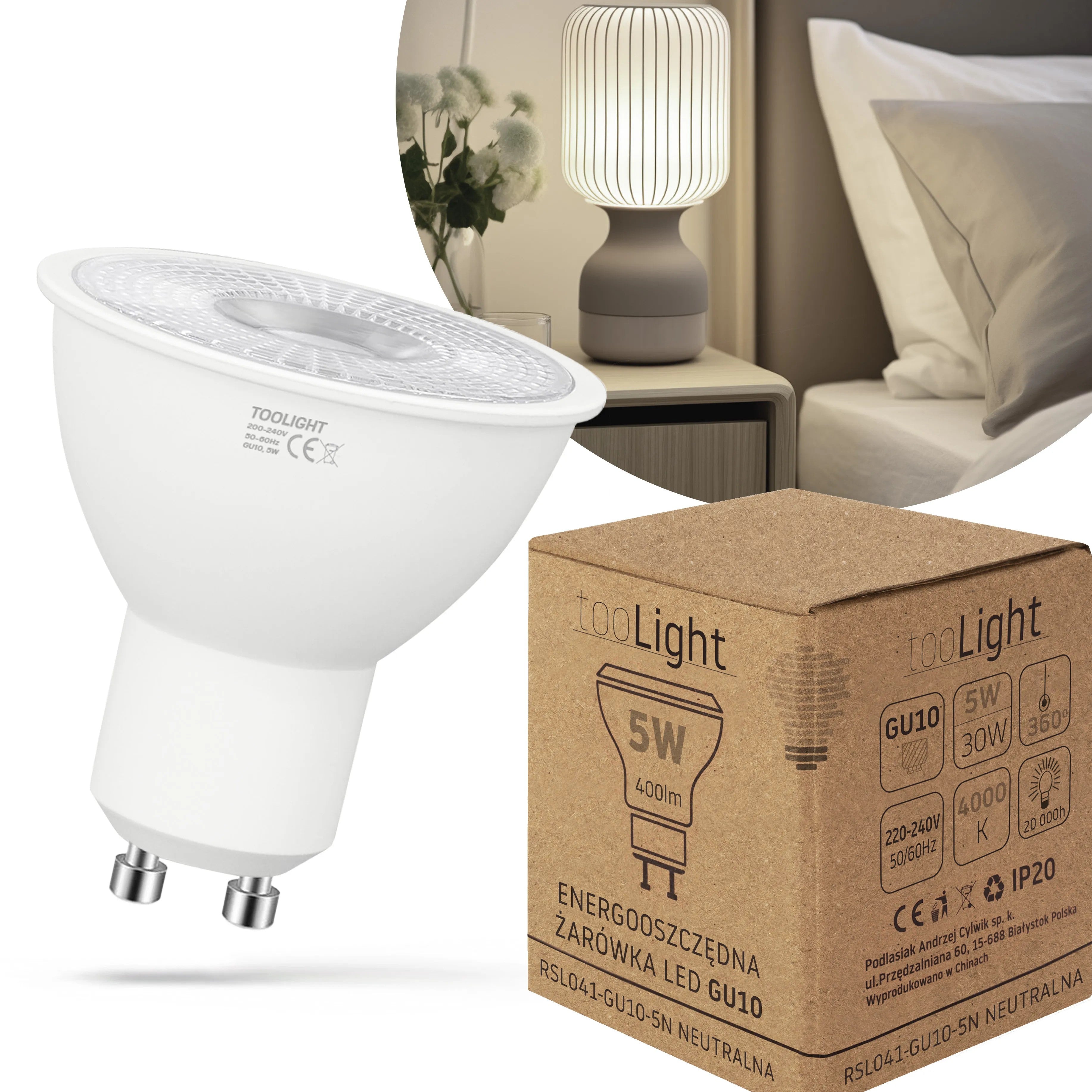 Żarówka LED Neutralna GU10 5W RSL041 1