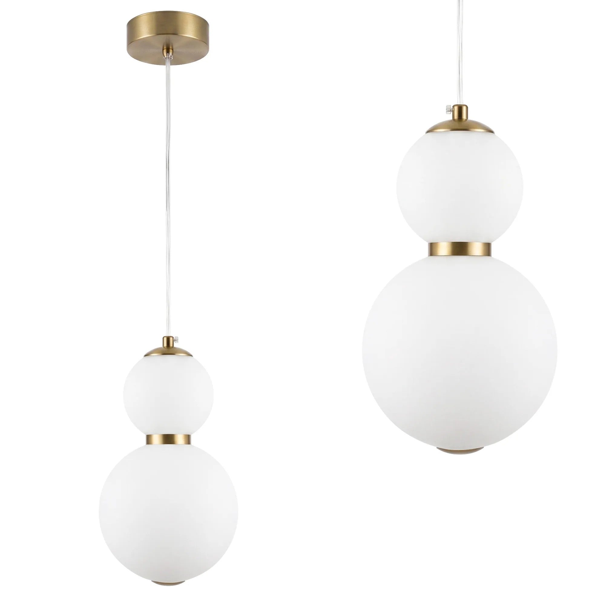 Lampa Sufitowa Wisząca LED LHJ112-2CP Złota Szczotkowana 1