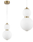Lampa Sufitowa Wisząca LED LHJ112-2CP Złota Szczotkowana 1