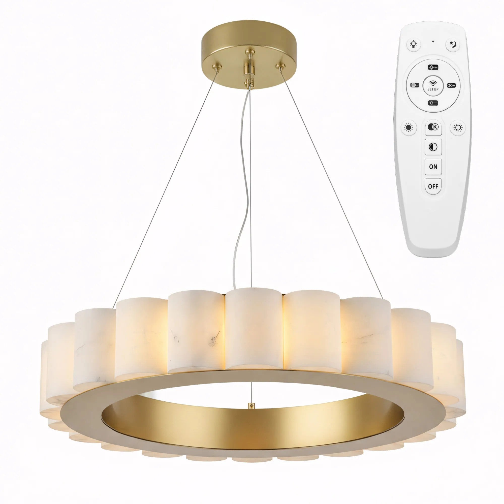 LAMPA SUFITOWA WISZĄCA LED APP1801-CP Brush Gold 1