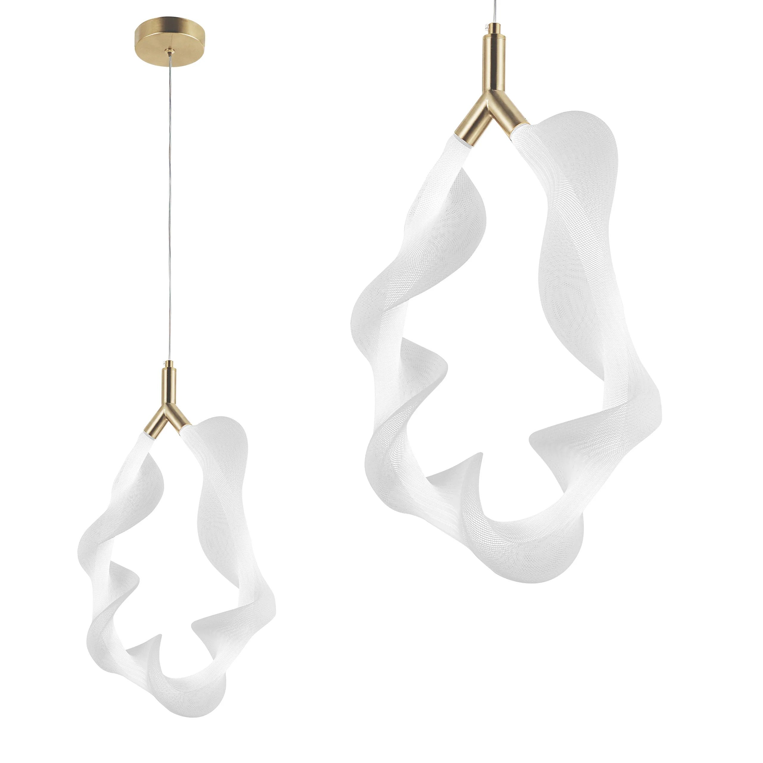 LAMPA WISZĄCA LED G013-1CP BIAŁY/ZŁOTY 1