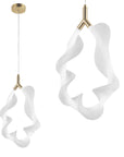 LAMPA WISZĄCA LED G013-1CP BIAŁY/ZŁOTY 1