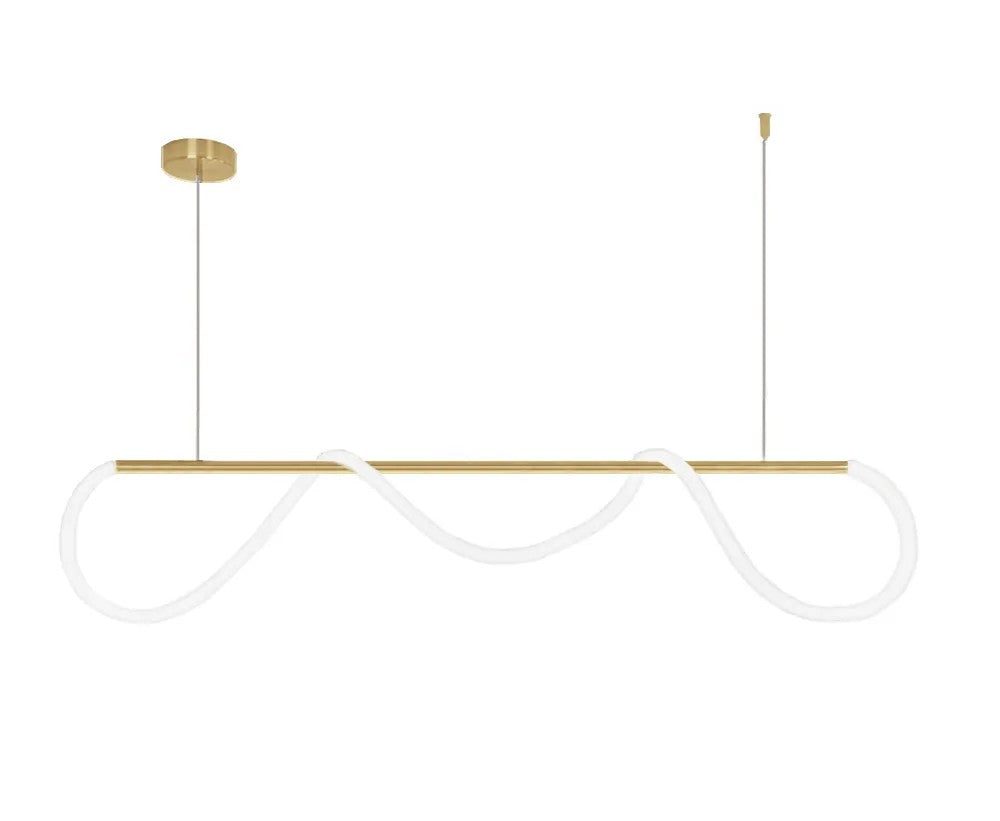 Lampa Sufitowa LED APP854-CP Long Złota 1