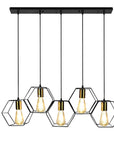 Lampa Wisząca APP1133-5CP Czarno Złota 1