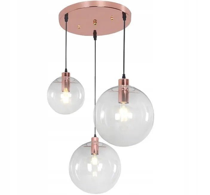 Lampa Sufitowa Wisząca Szklana LASSI 20+25+30 Cm APP038-3CP 1