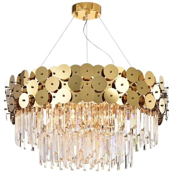 Lampa Kryształowa Wisząca APP1473-CP Złota 1