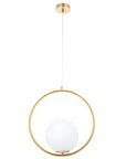 Lampa Sufitowa Wisząca Szklana Kula G109-1W Złota 1