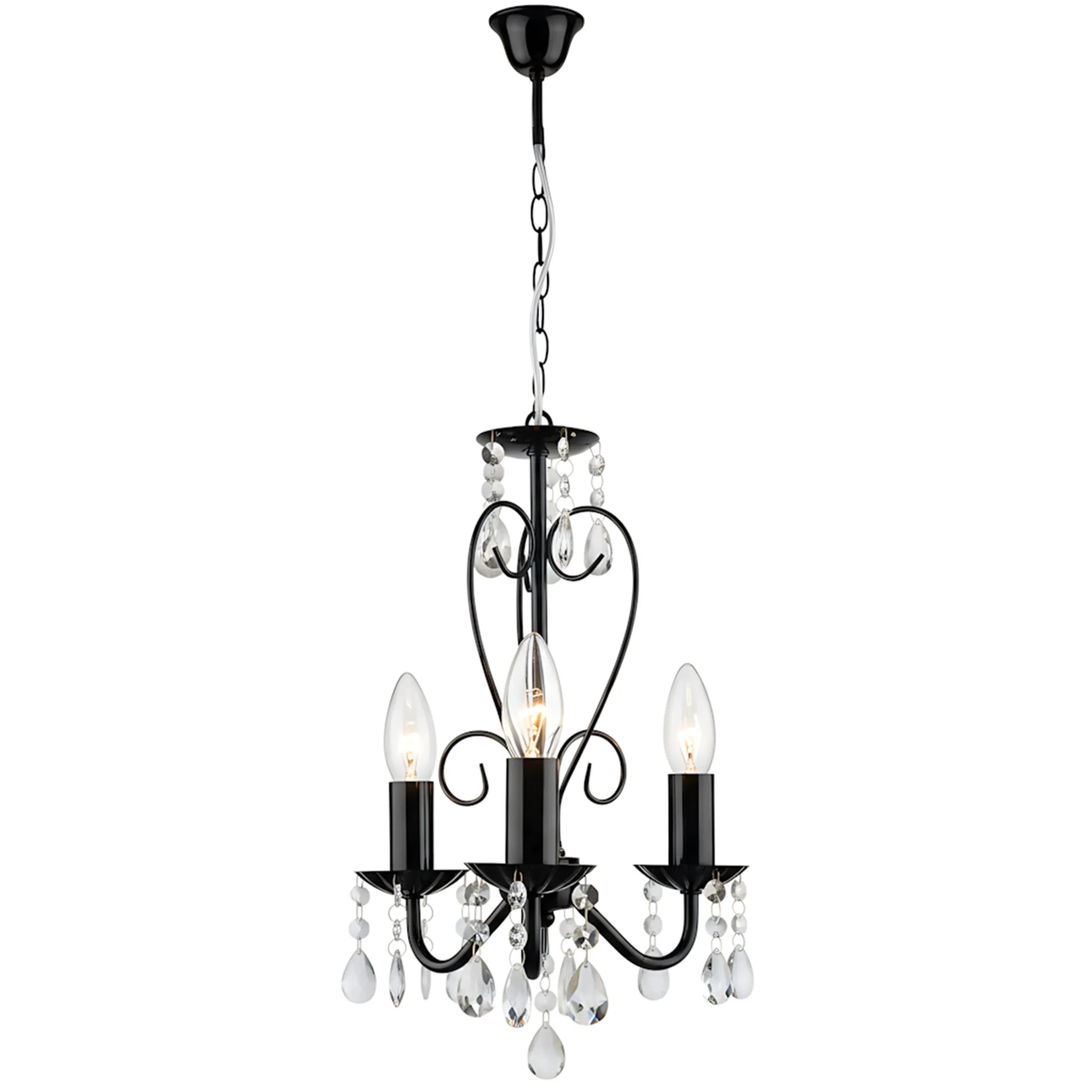 LAMPA SUFITOWA WISZĄCA EBT013-3CP CZARNA 1