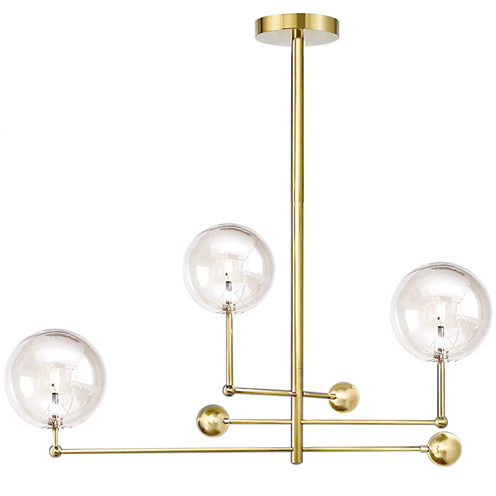 Lampa Wisząca Szklane Kule 3 Szt APP918-3CP Złota 1