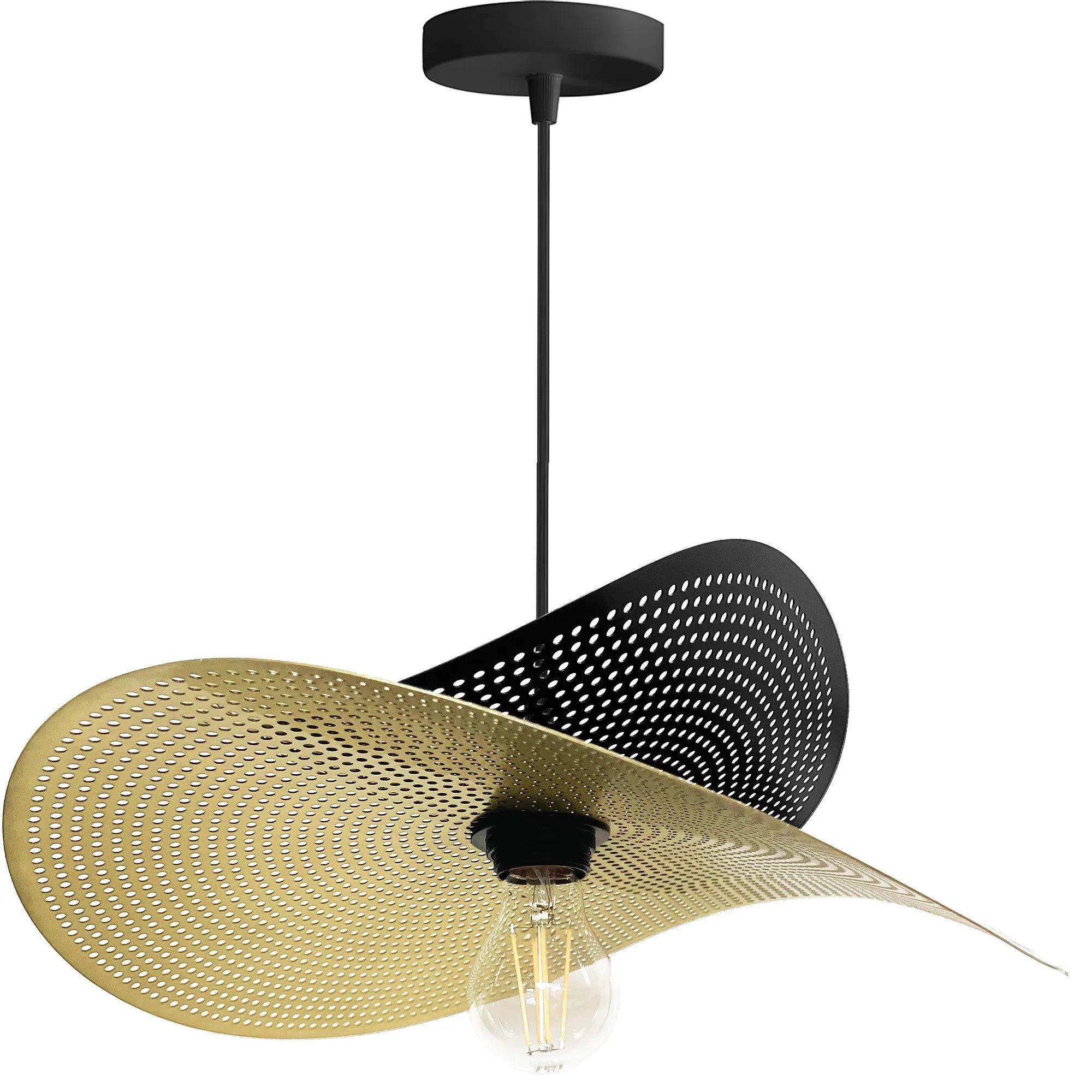 LAMPA SUFITOWA WISZĄCA APP1471-1CP Czarna/złoto 1