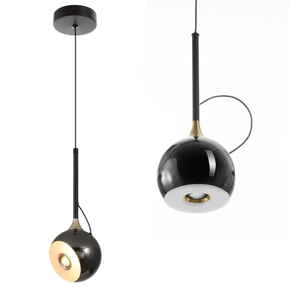 LAMPA SUFITOWA WISZĄCA LED G087-1CP Czarna Metaliczna 1
