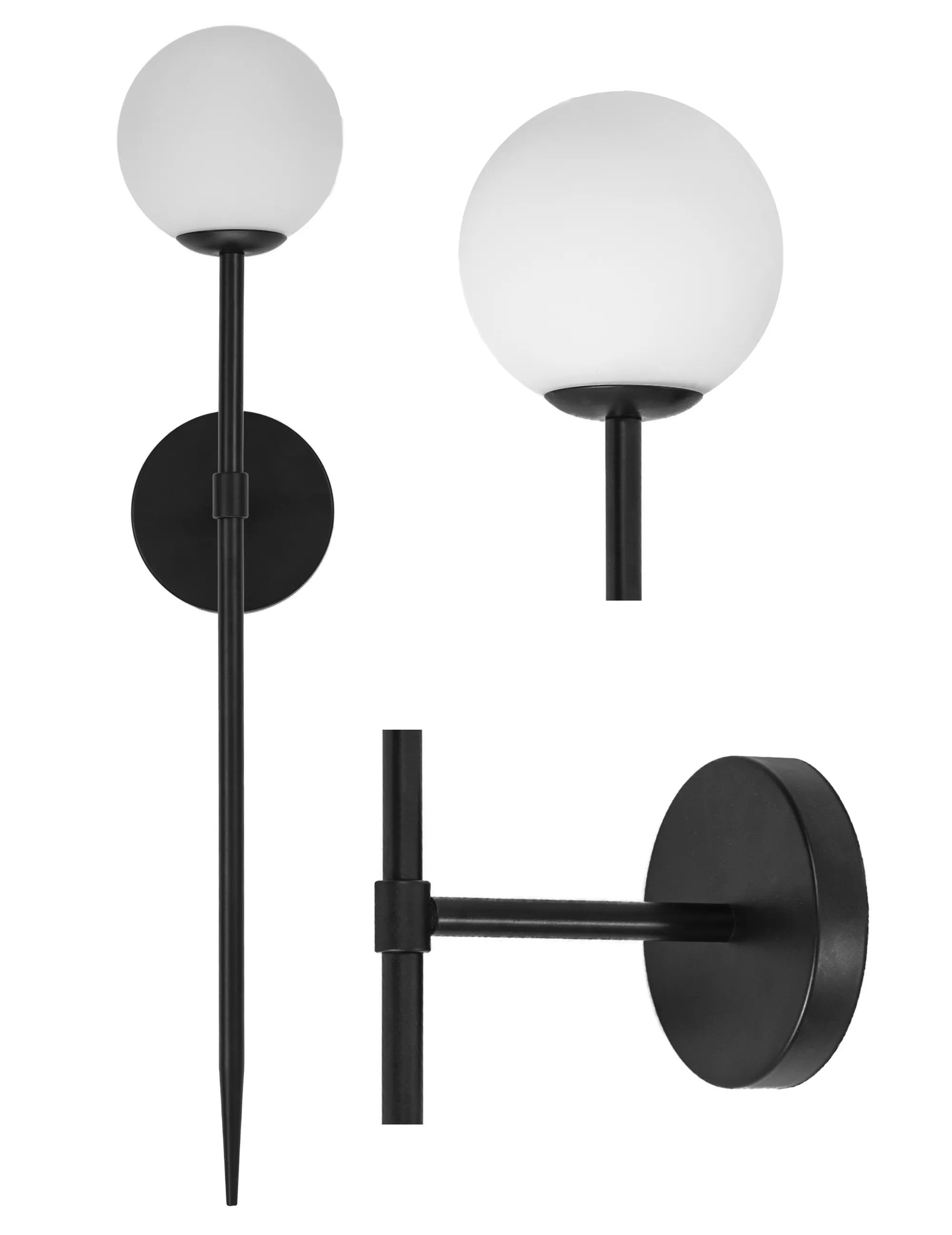 LAMPA KINKIET NOWOCZESNY 52cm APP577-1W CZARNa 1