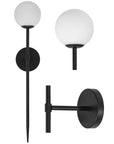 LAMPA KINKIET NOWOCZESNY 52cm APP577-1W CZARNa 1