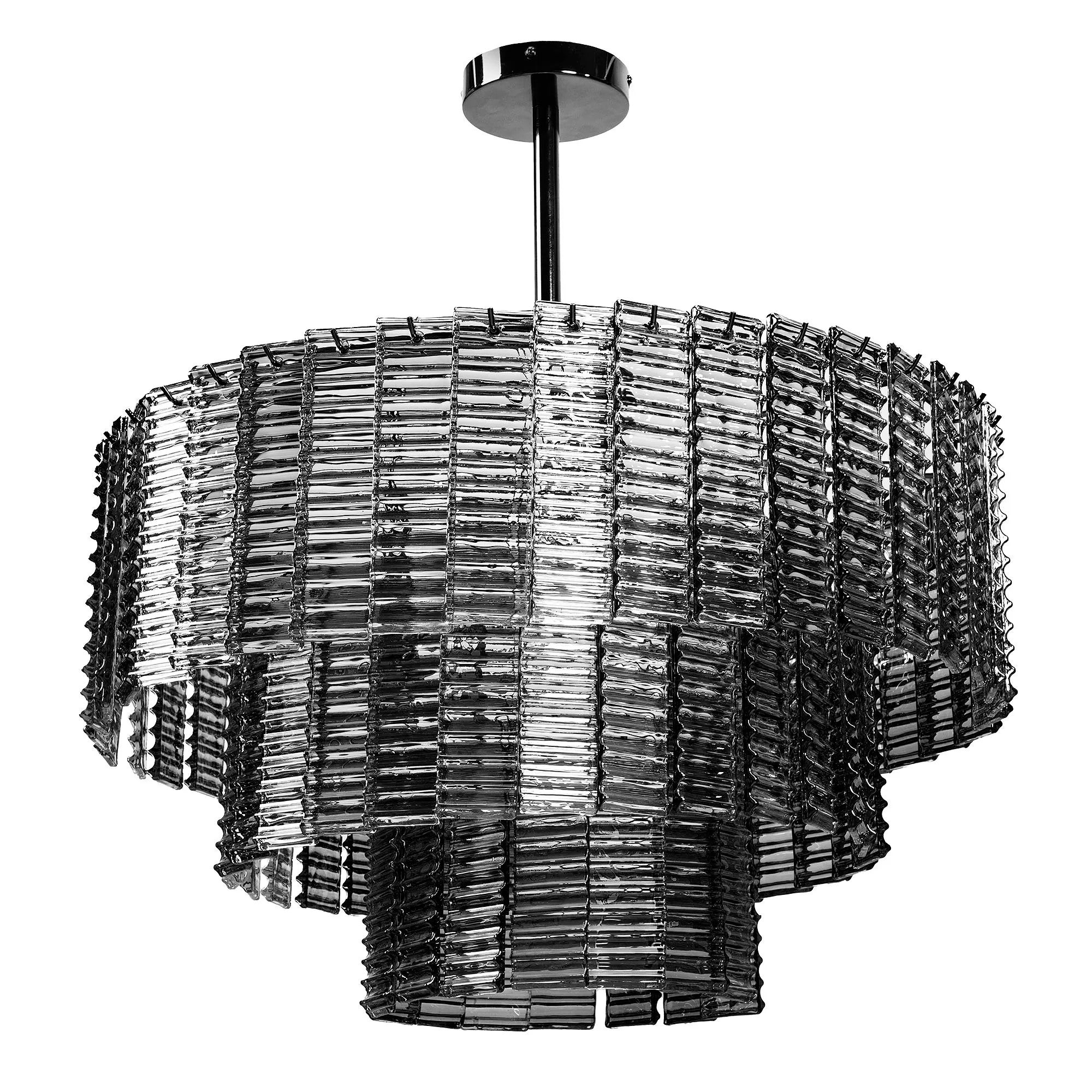 LAMPA SUFITOWA WISZĄCA APP1678-8CP SZARA 1