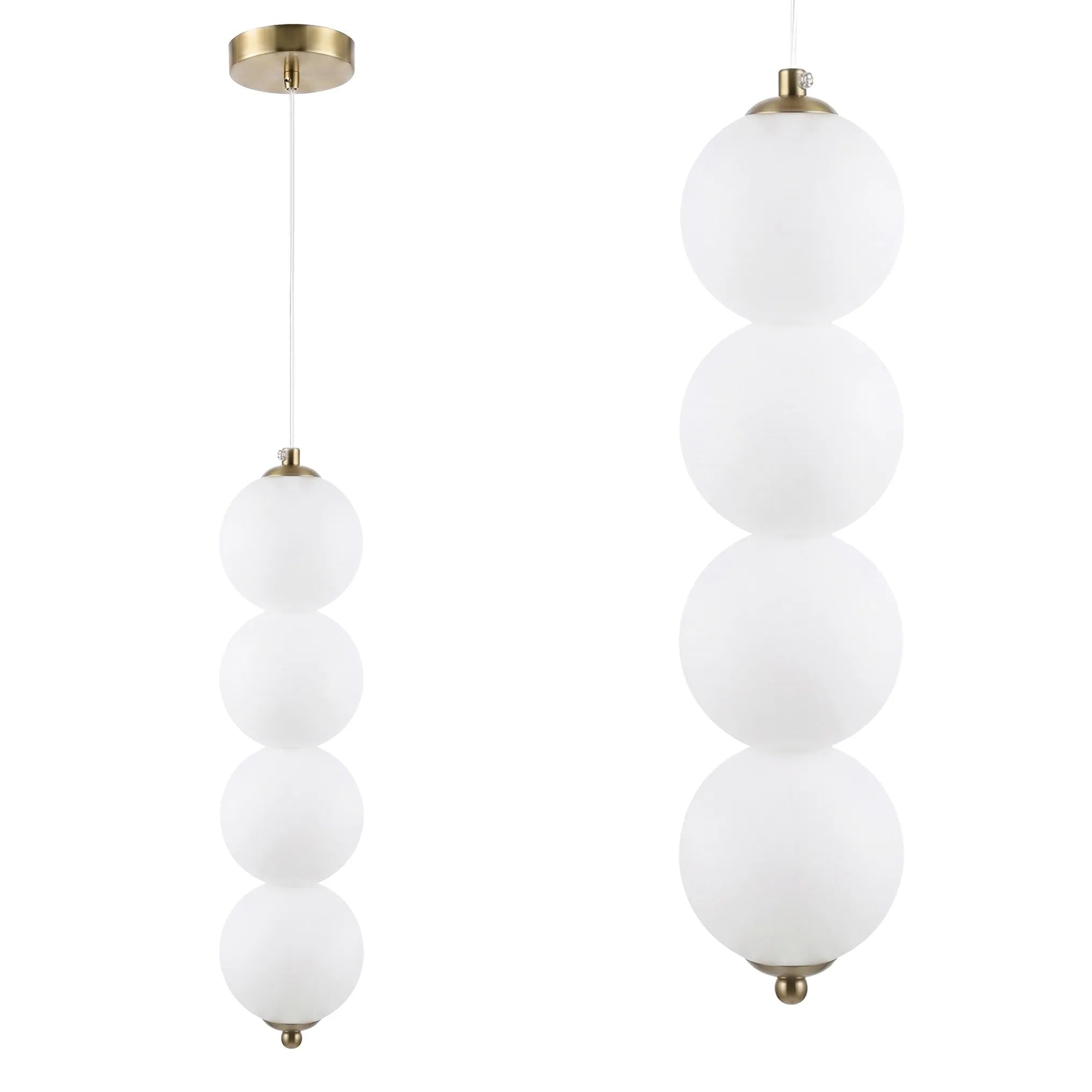 Lampa Sufitowa Wisząca LED LHJ118-4CP Złota Szczotkowana 1