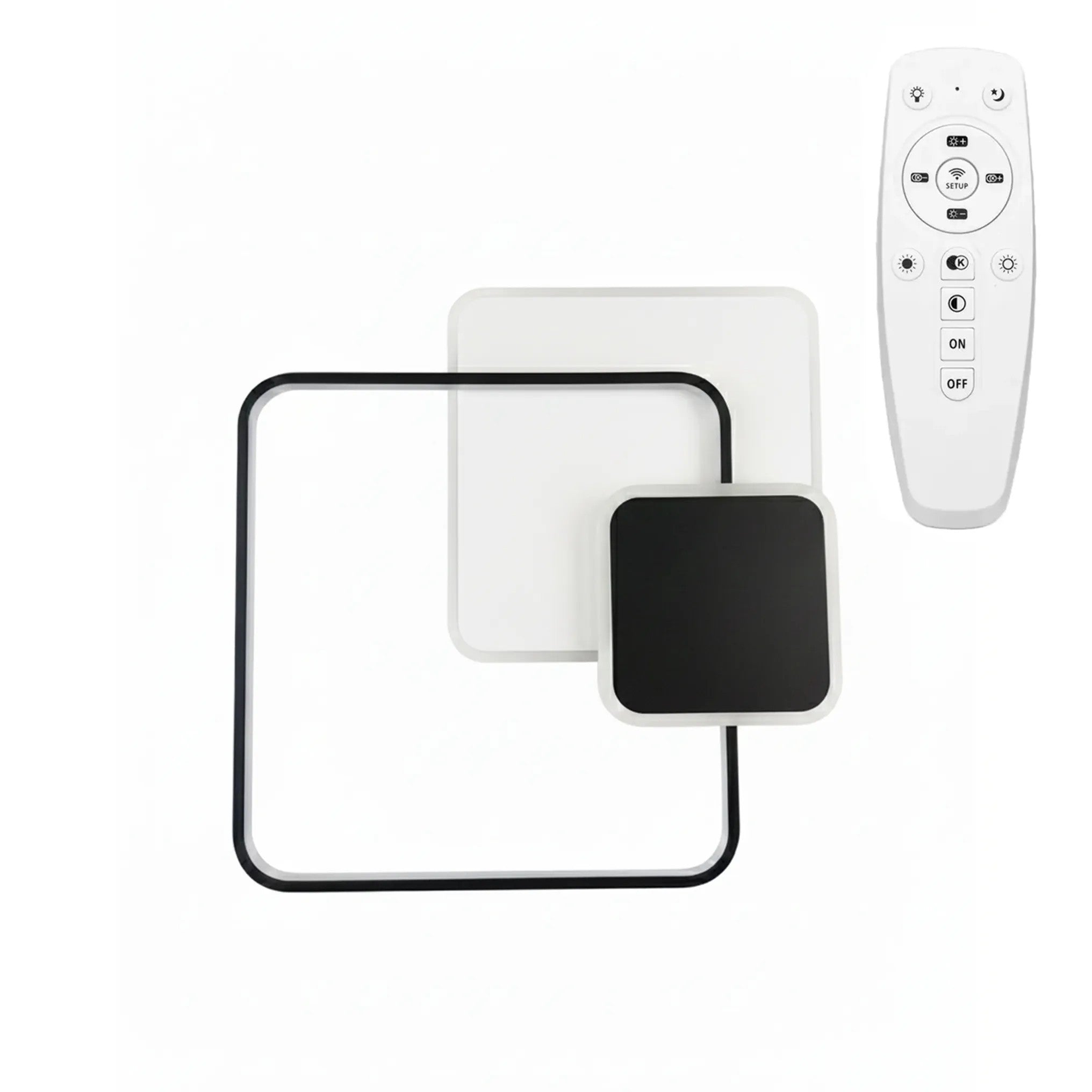 Lampa Sufitowa APP1712-C Plafon LED Czarna + Pilot 1