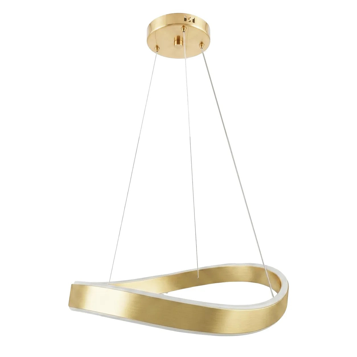 LAMPA SUFITOWA WISZĄCA SWE065-CP 40cm ZŁOTA SZCZOTKOWANA 1