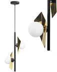 LAMPA SUFITOWA WISZĄCA APP1410-CP CZARNO/ZŁOTA 1