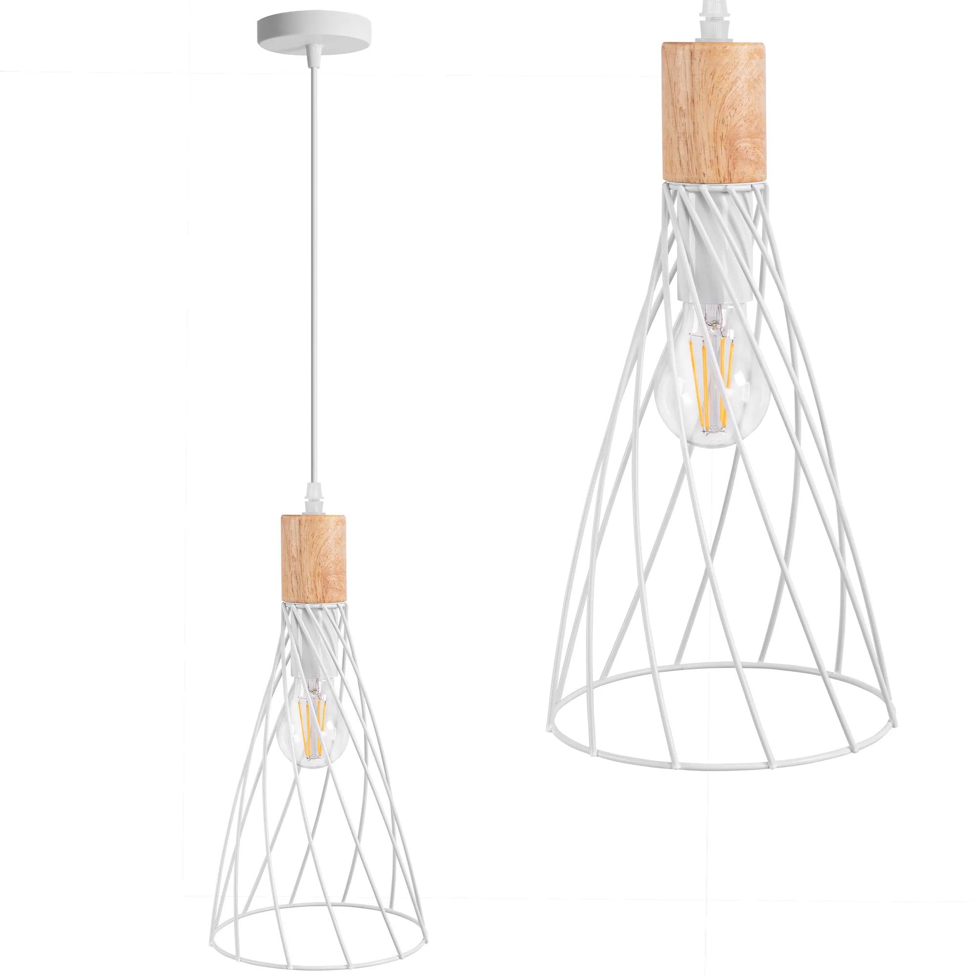 LAMPA SUFITOWA WISZĄCA APP1269-1CP Biała 1