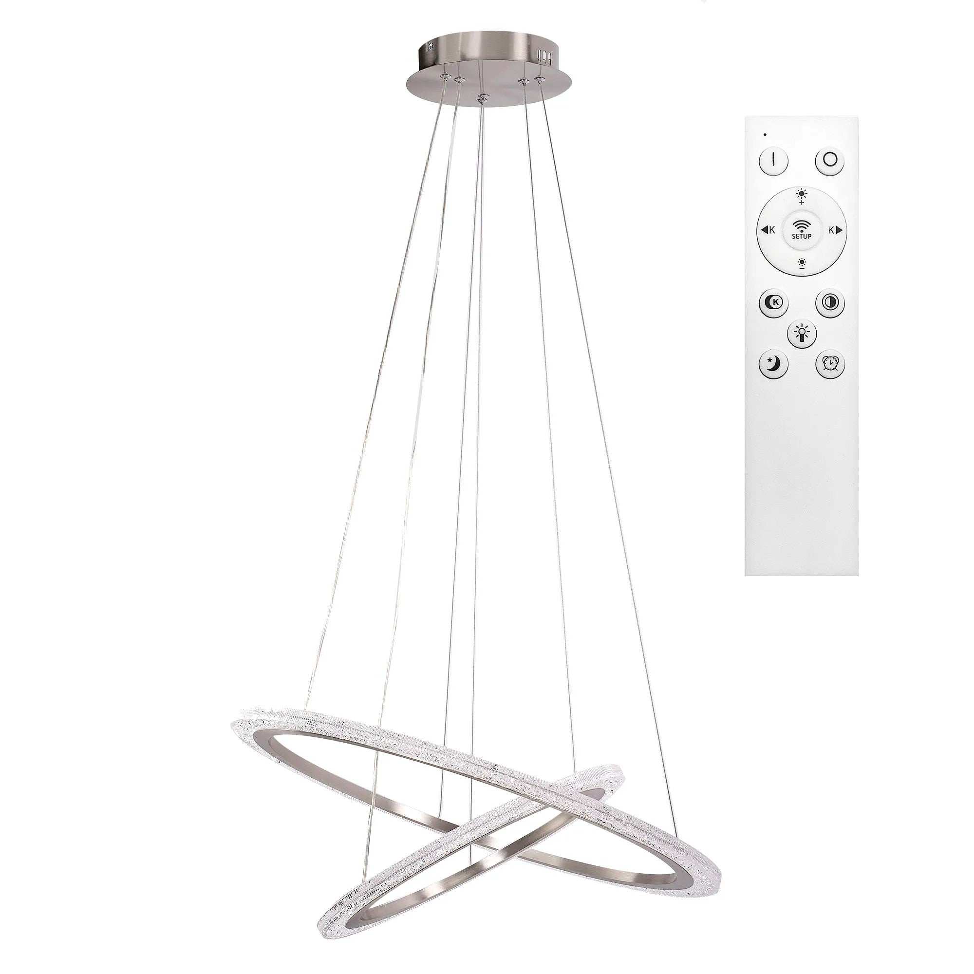 LAMPA SUFITOWA WISZĄCA LED LHJ045-CP2 NIKIEL SZCZOTKOWANY 1