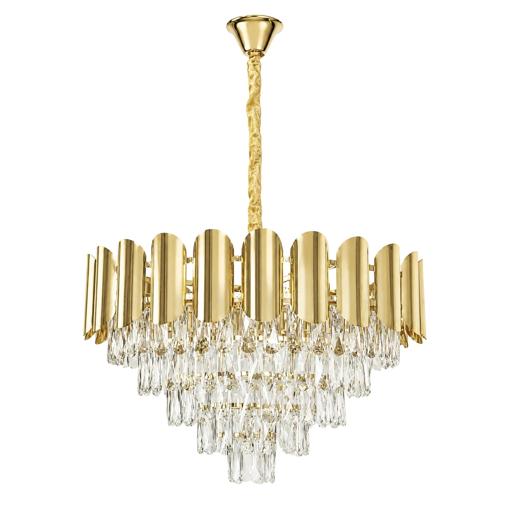 Lampa Wisząca Z Kryształami SWE100-CP 60cm Złota 1