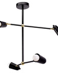 Lampa Wisząca 4-ramienna APP1708-4CP CZARNA + ZŁOTO 1