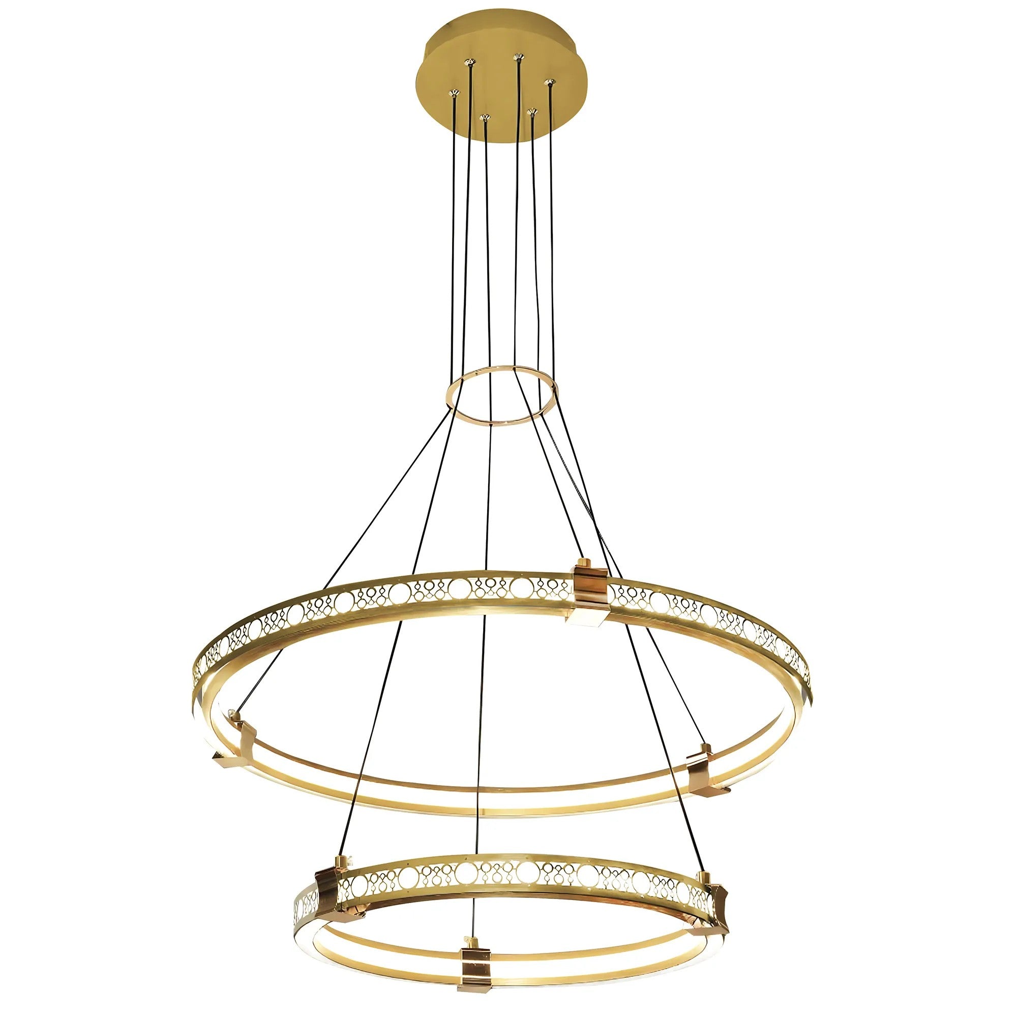 LAMPA WISZĄCA LED LHJ037-CP2 ZŁOTA 1