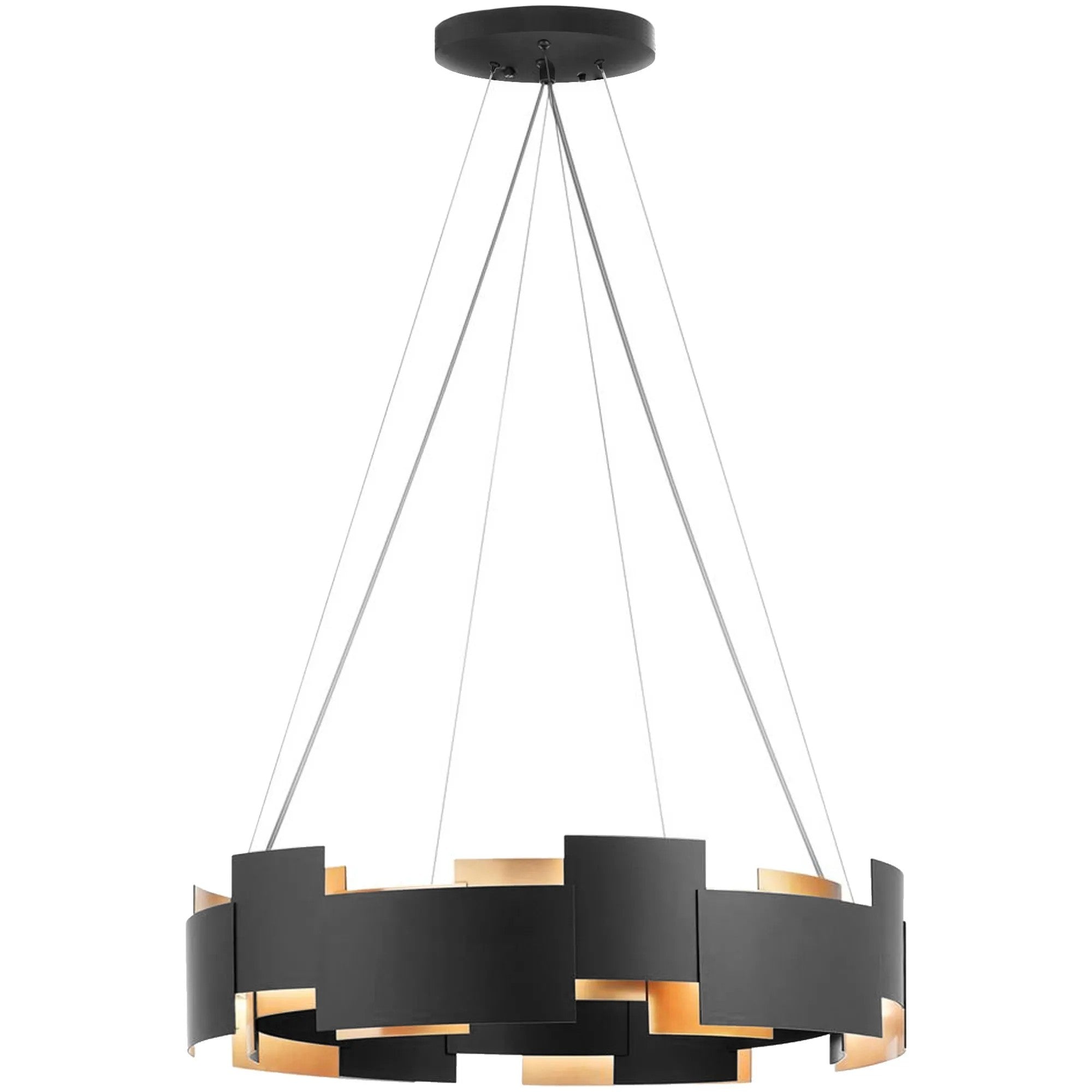 LAMPA SUFITOWA WISZĄCA Czarna APP1561-6CP 1