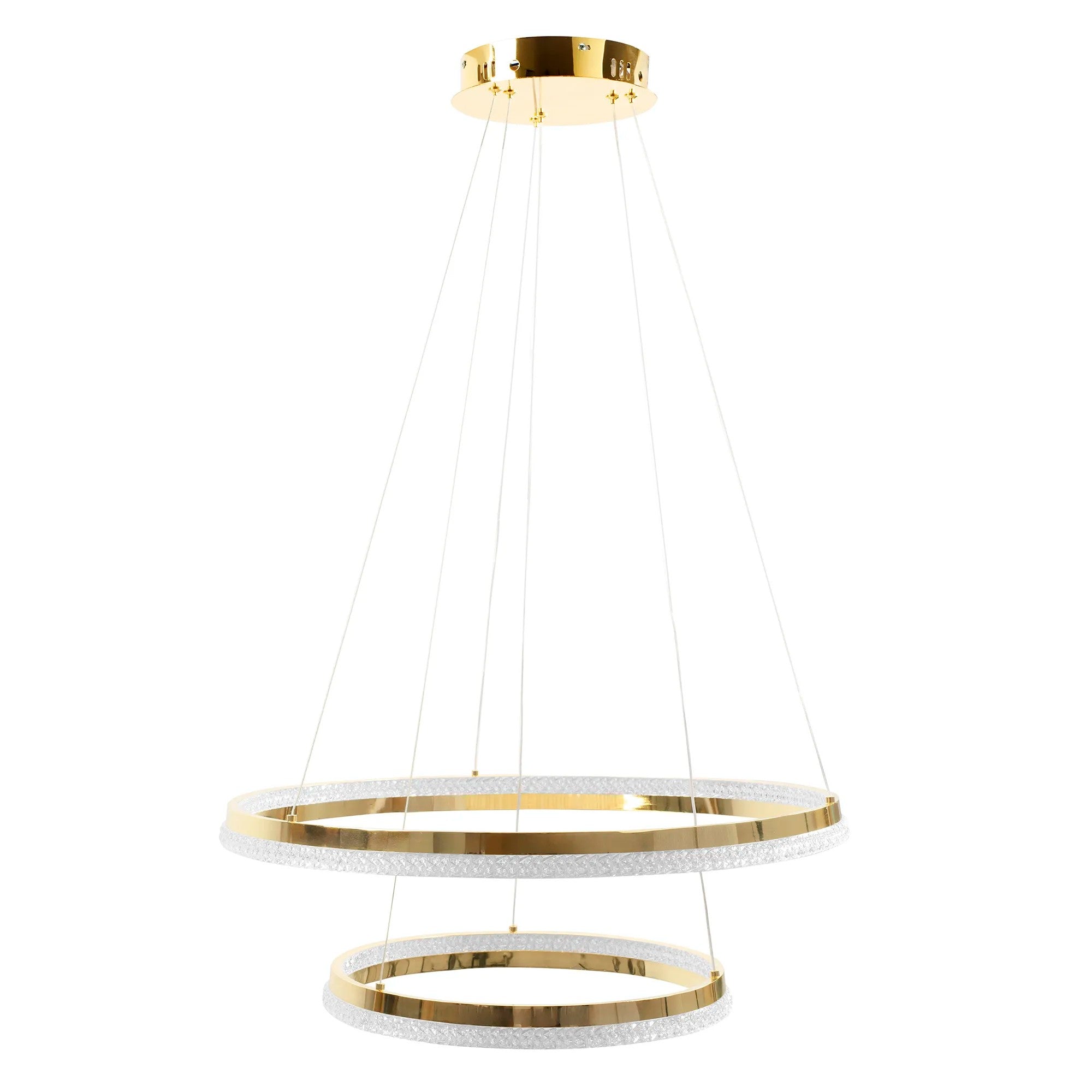 LAMPA WISZĄCA SUFITOWA LED KRYSZTAŁOWA LHJ043-CP2 ZŁOTA 1