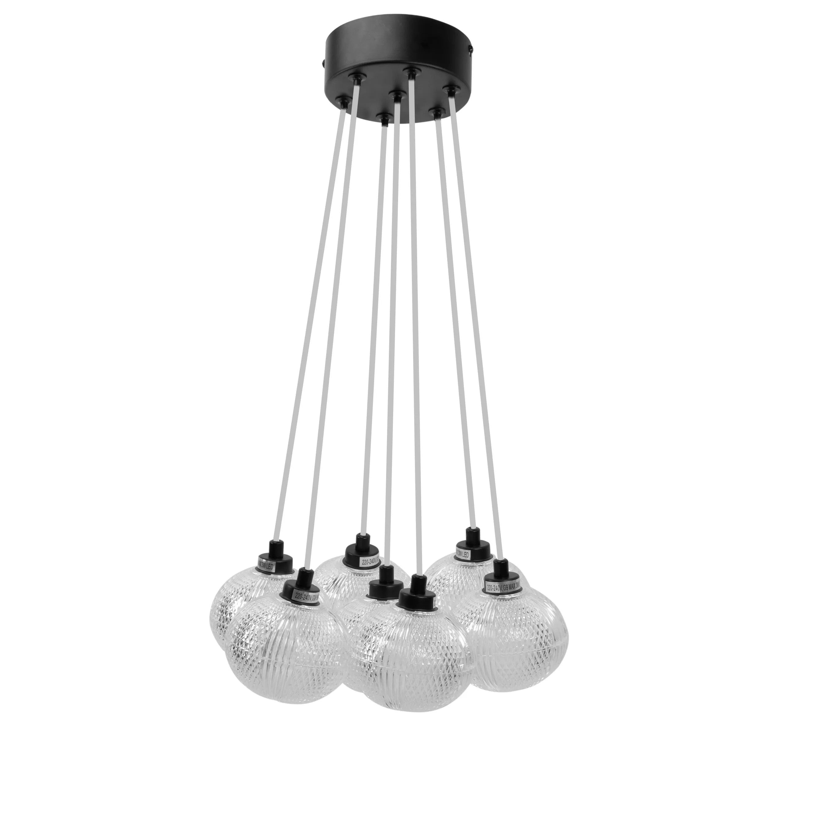 LAMPA SUFITOWA MS020-7CP Czarna 1