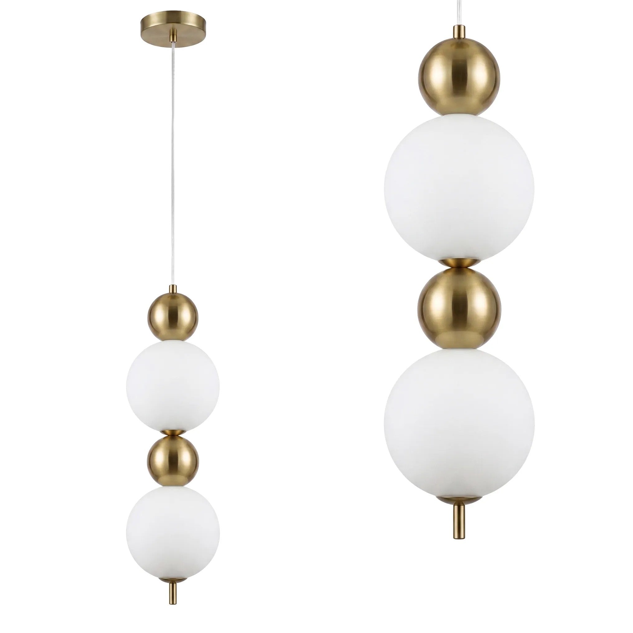 Lampa Sufitowa Wisząca LED LHJ116-2CP Złota Szczotkowana 1